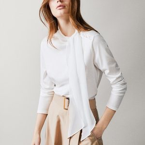 White shirt with stripes