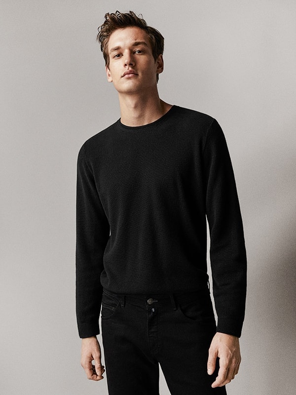 Cotton textured sweater