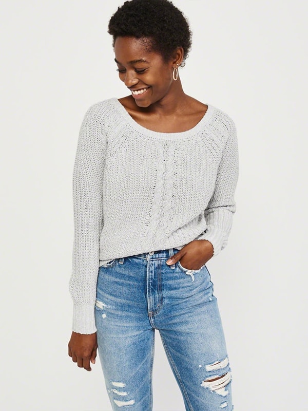 Cotton textured sweater