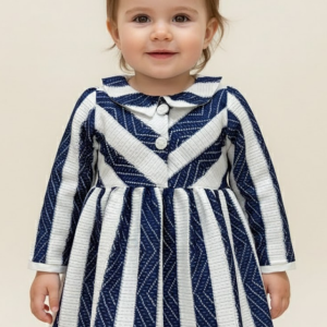 Navy Striped Sailor Collar Dress